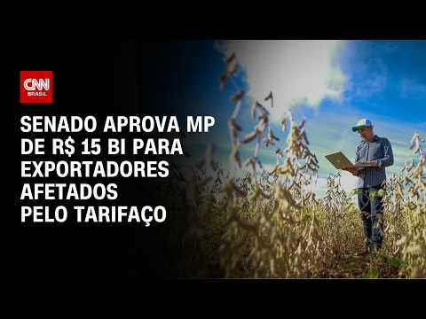 Tarifaço: Senado aprova MP de R$ 15 bilhões para exportadores afetados pela medida | CNN PRIME TIME