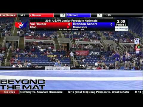 Junior Freestyle 130 - Val Rauser (UT) vs. Branden Schorr (MN)