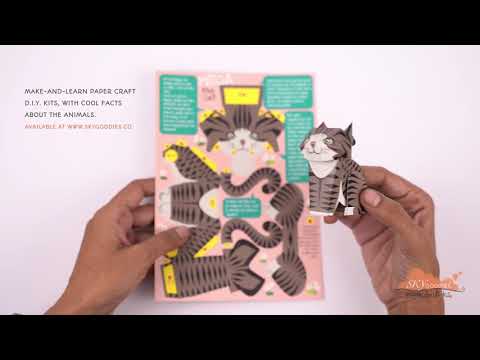 How to assemble the Sky Goodies DIY Mini Cat: Pet Animal Series: Tutorial Video for paper craft kit