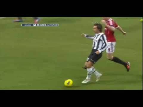 Mark van Bommel hits Andrea Pirlo 25-02-2012