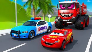 Download lagu Can Police Car and Mcqueen save the city? Who will be the hero? mp3
