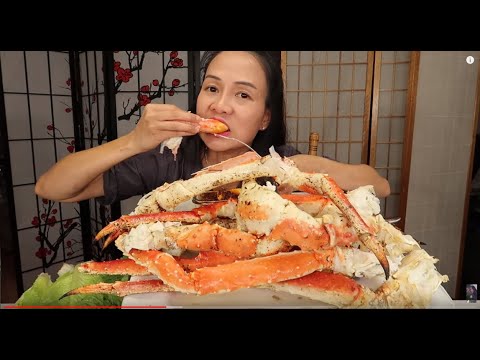 ĂN CUA HOÀNG ĐẾ NGON TUYỆT ,CÁCH LÀM NƯỚC CHẤM NGON, CUA HOÀNG ĐẾ KHỔNG LỒ, EATING KING CRAB LEGS,