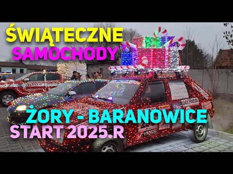 Świąteczne🎄 Samochody Żory - Baranowice 🎄Pałac 21.12.2025.r 4K UHD