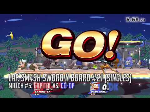 Laf. Sm4sh @ SnB 21 Singles (Match 5) - Capital (Bayonetta) vs. Co-op (Diddy Kong)