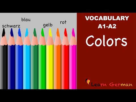 Learn German Vocabulary Colors Colours in German Farben
