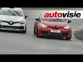 Renault Mégane RS by E-Motions (320pk) vs Renault Clio Cup - by Autovisie TV