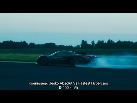 Koenigsegg Jesko Absolut Vs. The World's Fastest Hypercars: 0-400 km/h Acceleration Comparison