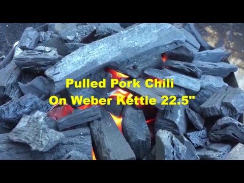 Pulled Pork Chili on Weber Kettle