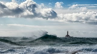 Extreme weather at lighthouse Porer, Croatia - Wild Wild Sea by Sting