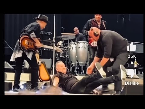 Bruce Springsteen Falls Down on Stage in Amsterdam on 5/27/23