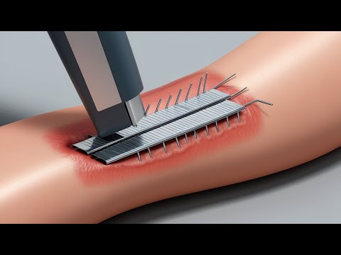 Skin Stapler Wound Closure | Looks Like Stitches but Faster