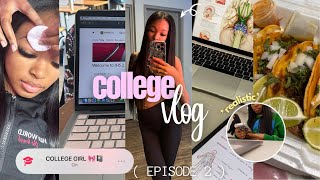 COLLEGE VLOG ep.2 *realistic*  | class, out to eat, lash appt, car shopping, chit chat, + more