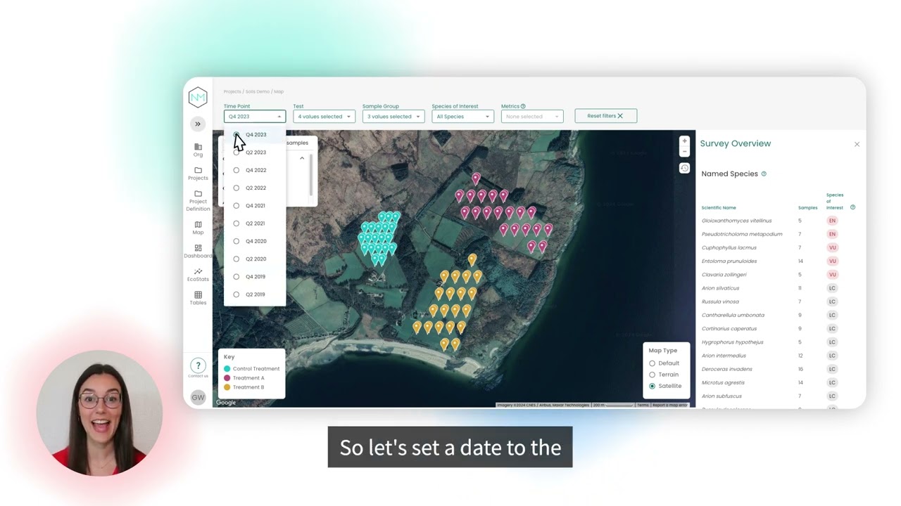 NatureMetrics Nature Intelligence Platform demo - Onshore, Soil Samples, Terrestrial, Agriculture