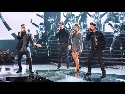 Alex & Sierra - We Will Rock You [w/ Jeff Gutt and Carlito Olivero] (Live The X Factor)