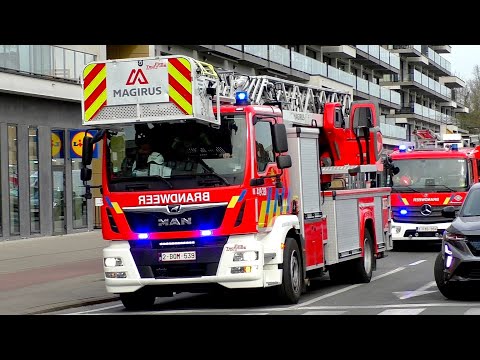 Brandweer Gent rukt met Spoed uit naar een Brand gebouw