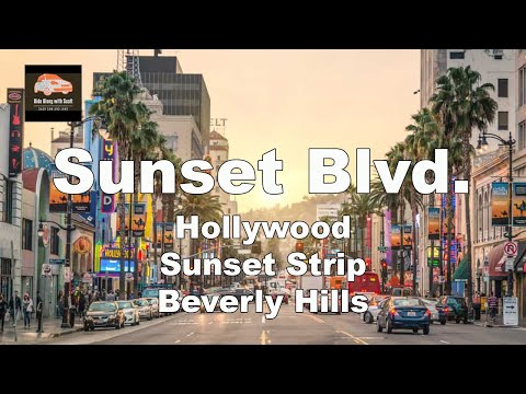 Hollywood's Iconic Sunset Blvd: Guided Tour through Beverly Hills (4K)