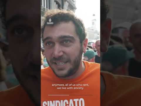 Thousands protest in Madrid against Spain’s housing crisis | AJ #shorts