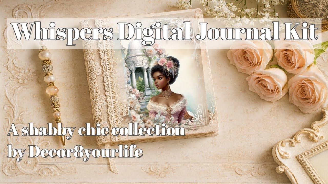 WHISPERS KIT! Shabby Chic Digital Journal Reveal & Flip Through 🌸