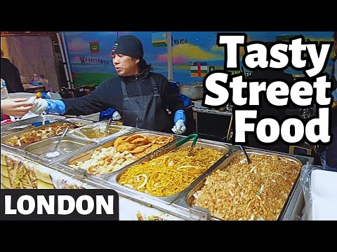 Best Street Food in London. Tasty Asian, Afghan, Italian, & Venezuelan food. Portobello Market