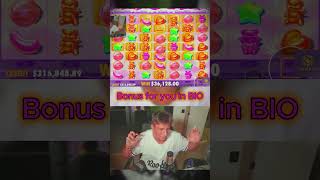 WOW! BIG WIN in SUGAR RUSH BONUS in BIO! #casino #jackpot #gambling #bet #slots #casinoonline