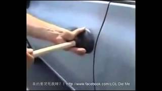 how to open locked car door with keys inside