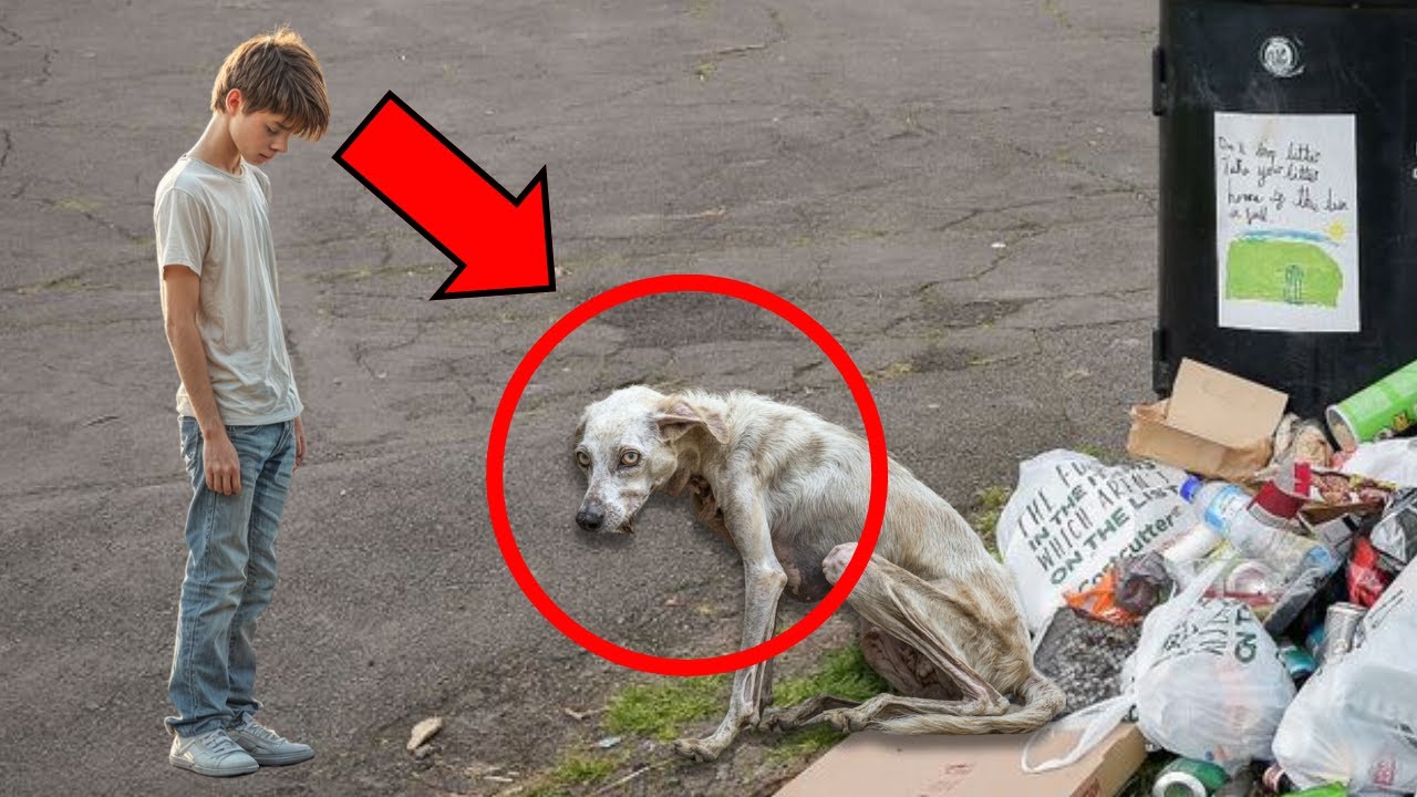 😭 ESTE PERRO ESTABA ABANDONADO Y HAMBRIENTO HASTA QUE NIÑO LO AYUDÓ, PERO LUEGO OCURRIÓ LA TRAGEDIA…