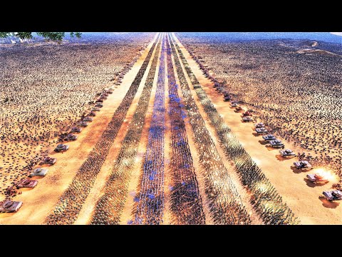 EIGHT LINES EVERY RANGED UNIT vs 2 MILLION ANGRY OSTRICH | Ultimate Epic Battle Simulator 2 UEBS 2