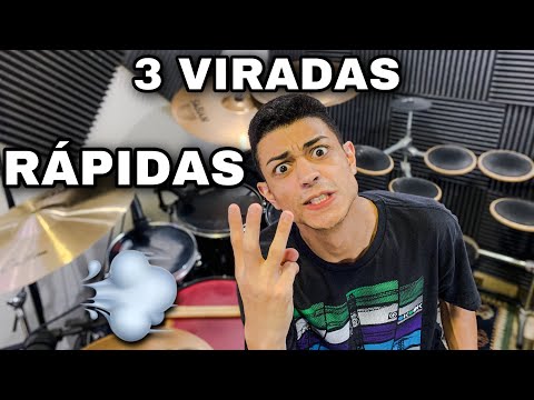 COMO FAZER VIRADAS RÁPIDAS NA BATERIA? 3 VIRADAS PARA USAR TOCANDO NA IGREJA !😱
