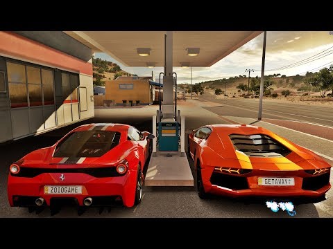 Forza Horizon 3 Online - Racha De Lamborghini Aventador VS Ferrari 458 Speciale - GoPro