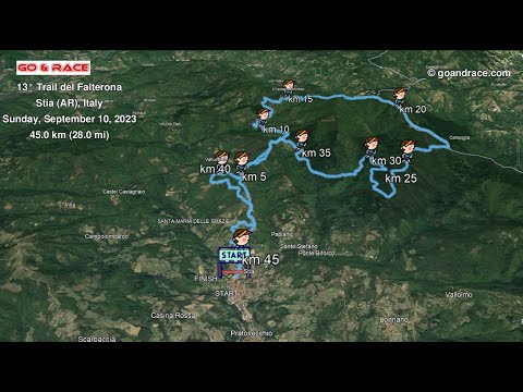 13° Trail del Falterona: vola sul percorso 3D di 45 km!