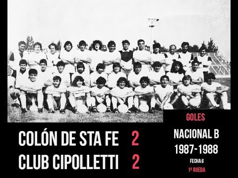 Nacional B 1987-1988 / Fecha 6: Colón de Santa Fe 2 - 2 Cipolletti (Goles)