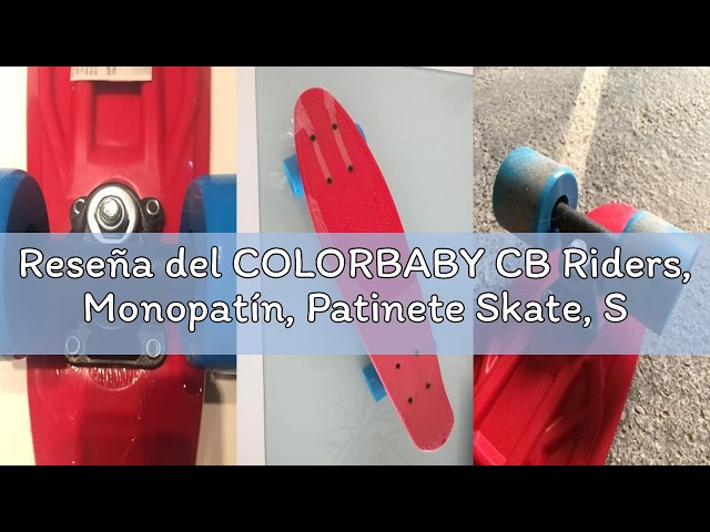 Vídeo relacionado con COLORBABY CB Riders - Monopatín, Patinete Skate, con asa, 68x19 cm, Máx 100 kg, Fabricado de Madera, Eje Aluminio, Antideslizante, Skateboard niño, Tabla con 4 Ruedas PU, Regalo 6 años (47198)