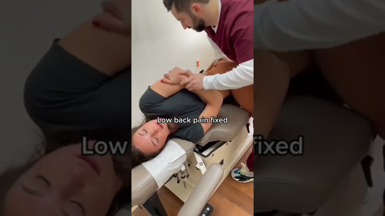Lower back pain fixed😘 #chiropractic #chiropractor #shorts #fyp