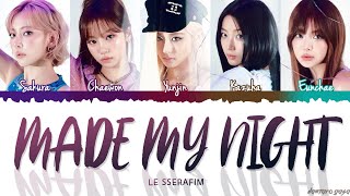 Download lagu LE SSERAFIM 'Made My Night' Lyrics (Color Coded Lyrics) mp3