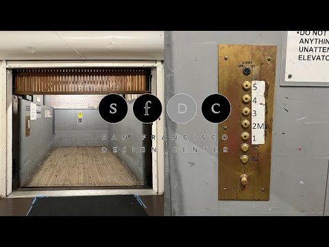 No Inner Gate! Antique Spencer Traction Freight Elevator - SF Design Center - San Francisco, CA