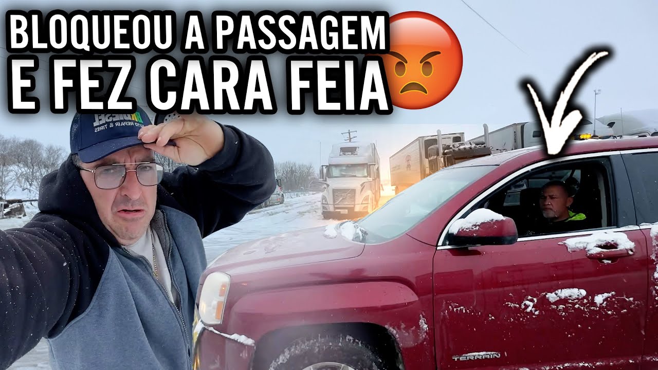 ELE TRANCOU NOSSA PASSAGEM 😨😡CARA FEIA PRA MIM É FOME - CAMINHÃO TA CONGELADO