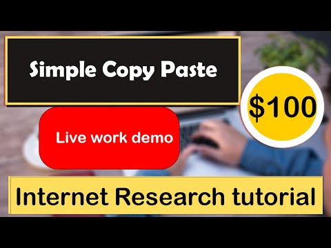Simple Copy Paste Job How I Earn 100 USD on Fiverr Upwork Data Entry Internet Research