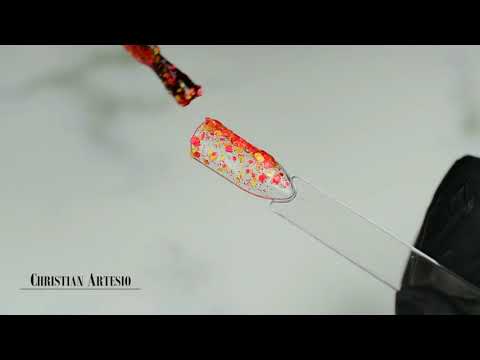 Ημιμόνιμο Βερνίκι Νυχιών Νο 081 Κόκκινο Χρυσό Παγιέτα 10ml - Christian Artesio