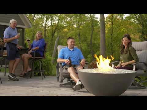The Outdoor GreatRoom Company Cove Edge 42-Inch Midnight Mist Gas Fire Pit Bowl Overview