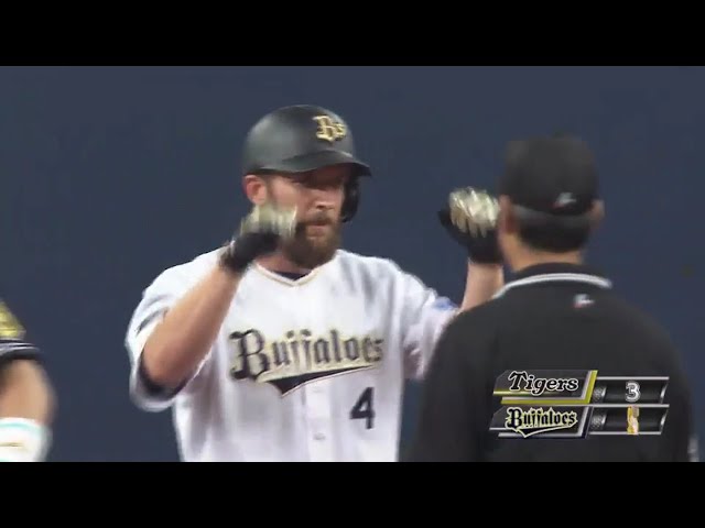 【6回裏】バファローズ・モレル 連続長打で点差を縮める!! 2017/6/8 Bs-T