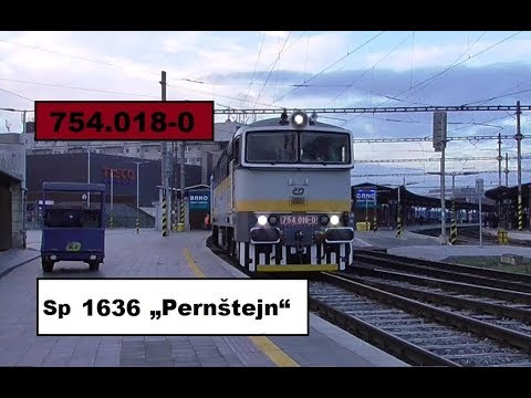 ČD 754.018-0 na Sp 1636 „Pernštejn“ - Brno hl.n. - (REPLOAD) - [Full HD]
