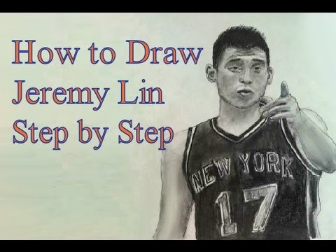 ジェレミーリンのステップバイステップの描き方 (How to Draw Jeremy Lin Step by Step)