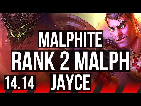 MALPHITE vs JAYCE (TOP) | Rank 2 Malph, 4/1/3 | EUW Challenger | 14.14