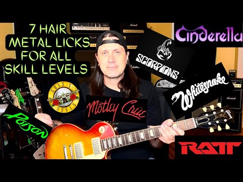 7 Hair Metal Guitar Licks Even Beginners Can Play - Guitar Lesson For All Skill Levels!