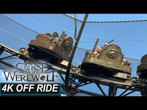 Off-ride footage of a Curse of the Werewolf train
