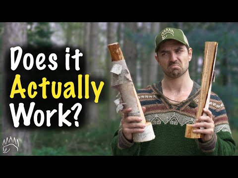 Ancient Technique to Split Firewood Without an Axe !