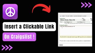 How to Insert a Clickable Link on Craigslist !