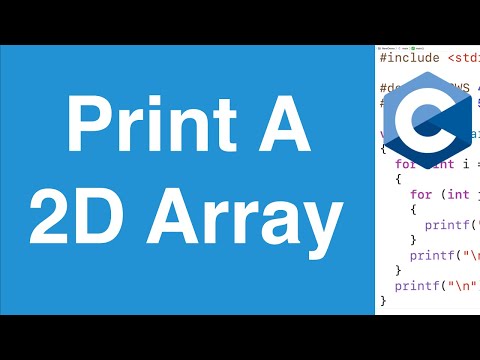 Print A 2d Array C Programming Example