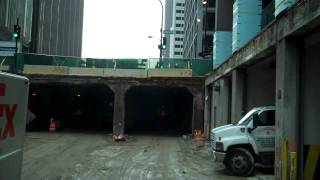 preview picture of video 'Crazy Bumpy Truck Ride on Rebuild Lower Wacker Chicago with Flip'