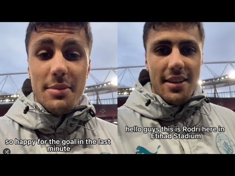 Rodri is So happy for the last minute goal vs Arsenal